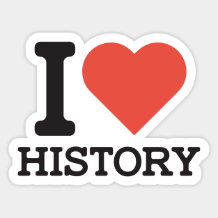 I Love History Sticker